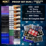 1968-2018 50 Years Proof Set Run - 408 Coins, 51 Complete Sets