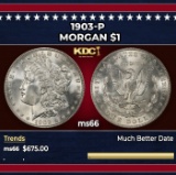 1903-p Morgan Dollar $1 Grades ms66