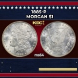 1885-p Morgan Dollar $1 Grades ms64