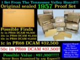 Original sealed 1957 United States Mint Proof Set Tennessee Valley Hoard