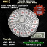 1x 1928 $2 Red Seal United States Note Grades VF/XF