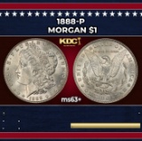 1888-p Morgan Dollar $1 Grades ms63+