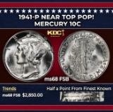 1941-p Mercury Dime Near Top Pop! 10c ms68 FSB SEGS