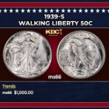 1939-s Walking Liberty Half Dollar 50c ms66 SEGS