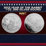 2023 Year of the Rabbit 1 oz .999 Silver Round Round
