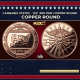 Cannabis States - 1oz .999 Fine Copper Round