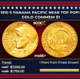 1915-s Panama Pacific Gold Commem Dollar Near Top Pop! 1 ms66+ SEGS