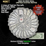 15x 1963 $2 Red Seal United States Note Grades VF/XF