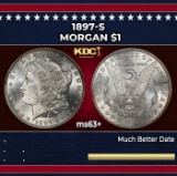 1897-s Morgan Dollar $1 Grades ms63+