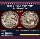 1931-s Buffalo Nickel Near Top Pop 5c ms67 SEGS
