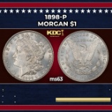 1898-p Morgan Dollar $1 Grades ms63