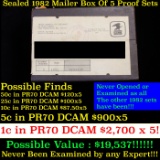 Original sealed box 5- 1982 United States Mint Proof Sets