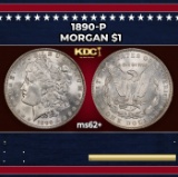 1890-p Morgan Dollar $1 Grades ms62+