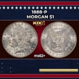 1888-p Morgan Dollar $1 Grades ms62+