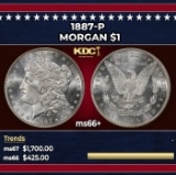 1887-p Morgan Dollar $1 ms66+ SEGS
