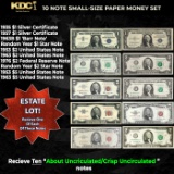 10 Note Small-Size Paper Money Set AU/CU