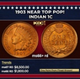 1903 Indian Cent Near Top Pop! 1c ms66+ rd SEGS