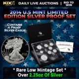 RARE 2014 United States Mint Limited Edition Silver Proof Set 8 coins, Over 2.25oz Of Silver low ...