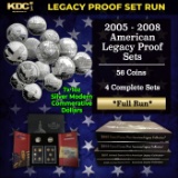 2005-2008 Full Run of US Mint American Legacy Proof Sets - 56 Coins Total, 4 Complete Sets Over 6...