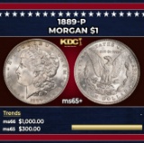 1889-p Morgan Dollar $1 Grades ms65+
