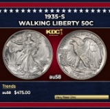 1935-s Walking Liberty Half Dollar 50c Grades au58