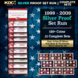 1999-2009 US Mint SILVER Proof Sets 127 Coins, 11 Complete Sets Over 14.5oz Of Silver Full State ...
