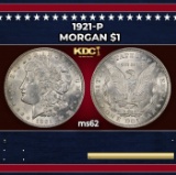 1921-p Morgan Dollar $1 Grades ms62
