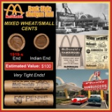 Lincoln Wheat Cent 1c Mixed Roll Orig Brandt McDonalds Wrapper, 1919-s end, Indian other end