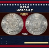 1897-p Morgan Dollar $1 Grades ms62