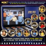 Limited Edition 12 Coin Star Trek The Original Series B Gold Plated Collection In Custom WOODEN Box