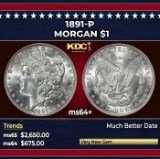 1891-p Morgan Dollar $1 ms64+ SEGS