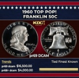 1960 Proof Franklin Half Dollar TOP POP! 50c pr69 DCAM SEGS