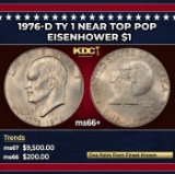 1976-d Ty 1 Eisenhower Dollar Near Top Pop $1 ms66+ SEGS