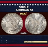 1888-p Morgan Dollar $1 Grades ms64+