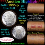 Full solid date 1885-p Uncirculated Morgan silver dollar roll, 20 coins