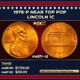1978-p Lincoln Cent Near Top Pop 1c ms67+ rd SEGS