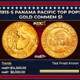 1915-s Panama Pacific Gold Commem Dollar TOP POP! 1 ms67+ SEGS