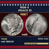 1926-s Peace Dollar $1 Grades ms65