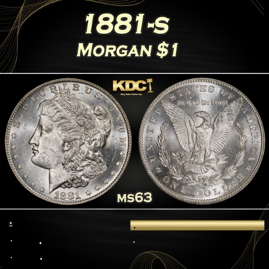 1881-s Morgan Dollar $1 Grades ms63