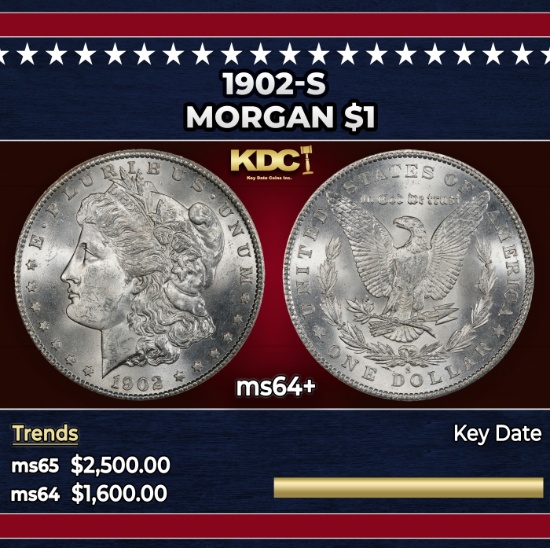 1902-s Morgan Dollar $1 ms64+ SEGS