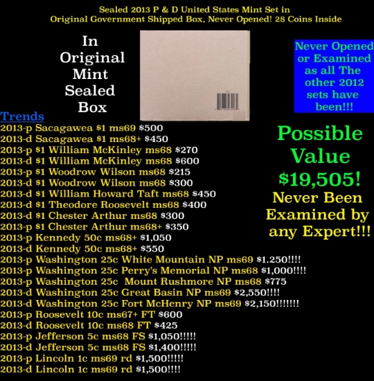 Original sealed box 2013 United States Mint Set