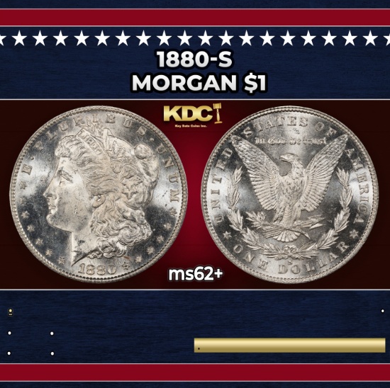 1880-s Morgan Dollar $1 Grades ms62+