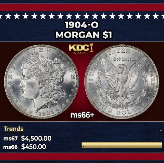 1904-o Morgan Dollar $1 ms66+ SEGS