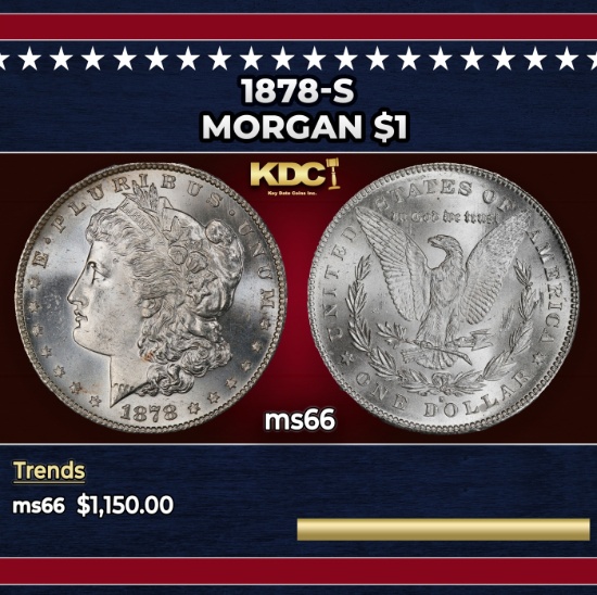 1878-s Morgan Dollar $1 ms66 SEGS