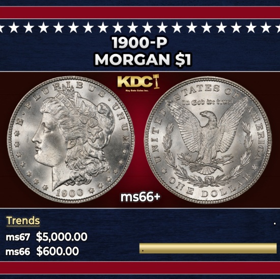 1900-p Morgan Dollar $1 ms66+ SEGS