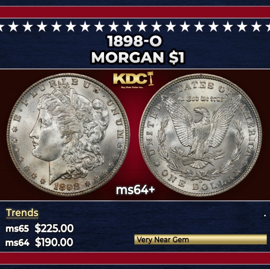1898-o Morgan Dollar $1 Grades ms64+
