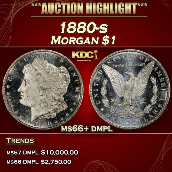 1880-s Morgan Dollar $1 ms66+ dmpl SEGS