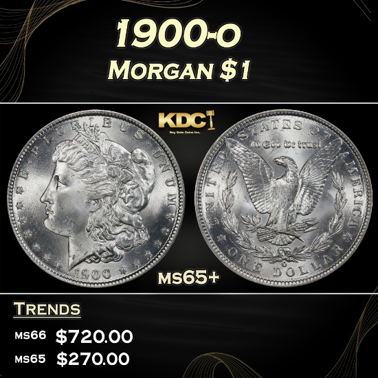 1900-o Morgan Dollar $1 Grades ms65+