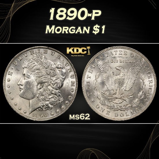 1890-p Morgan Dollar $1 Grades ms62