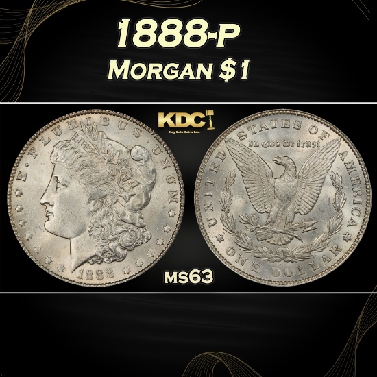 1888-p Morgan Dollar $1 Grades ms63